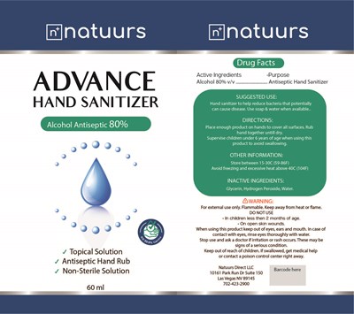 60 mL Label (Hand Sanitizer Label Design 80 60ml)